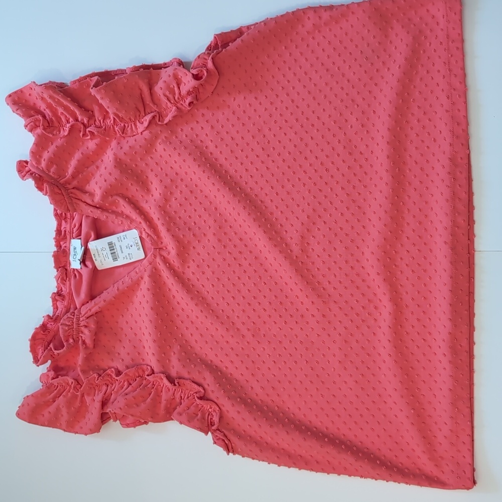 J. Crew Bundle .Swiss Dot Flutter Sleeve V-Neck Top. Set Of 2. NEW. Size XL